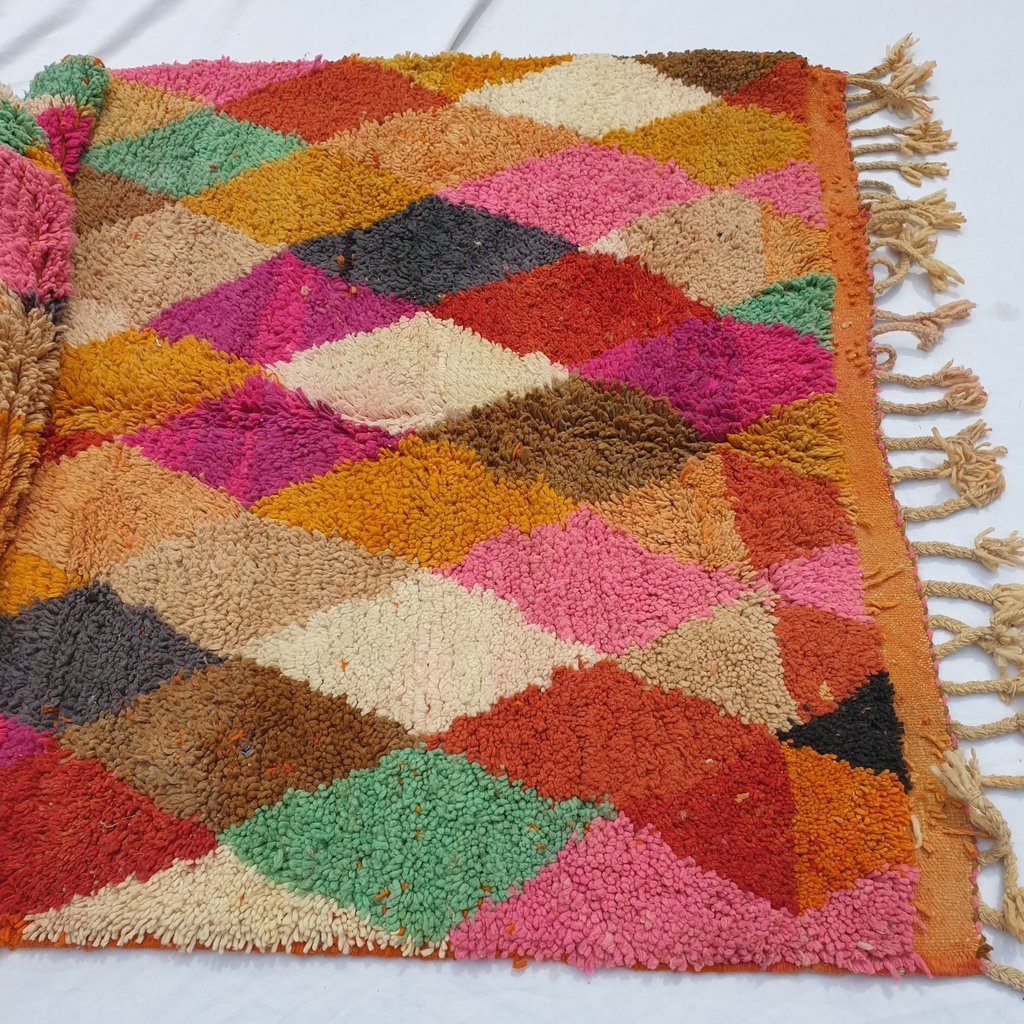 MULAB | 8'5x5 Ft | 2,5x1,5 m | Moroccan Colorful Rug | 100% wool handmade - OunizZ