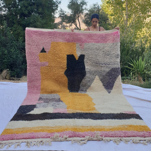 MUTA | 10x6'6 Ft | 306x202 cm | Moroccan Colorful Rug | 100% wool handmade - OunizZ