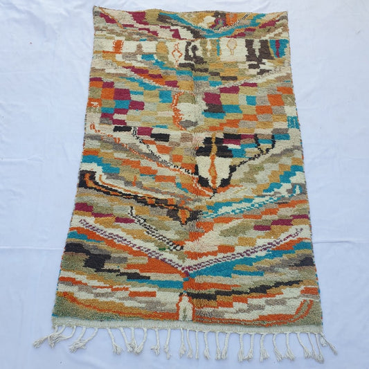 Namira - Moroccan Rug Boujaad | Colorful Authentic Berber Handmade Bedroom Rug | 8'17x4'89 Ft | 2,49x1,49 m - OunizZ