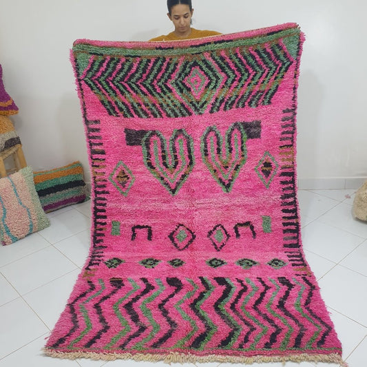 NASSKA | 7'9x4'8 Ft | 2,41x1,47 m | Moroccan Colorful Rug | 100% wool handmade - OunizZ