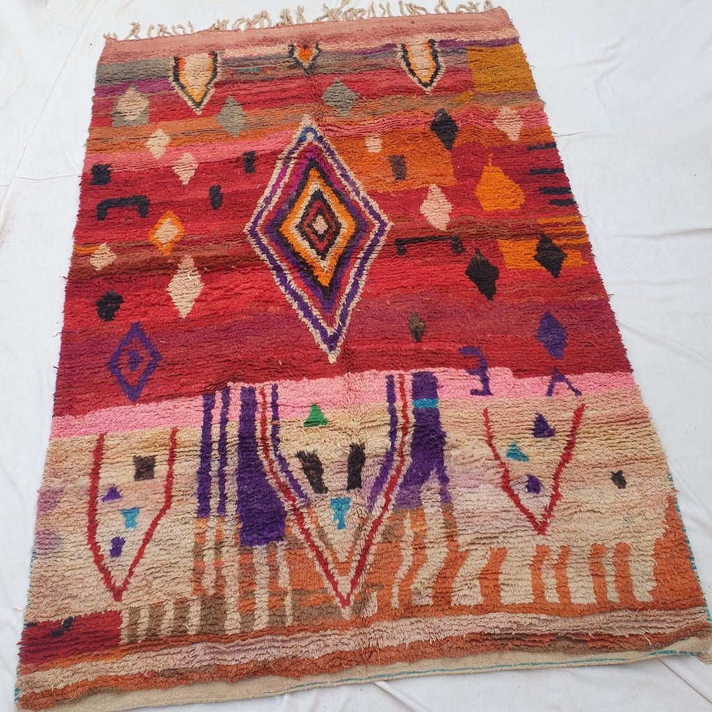 Nesaysa - MOROCCAN BOUJAAD RUG | Berber Colorful Area Rug for living room Handmade Authentic Wool | 10x6'56 Ft | 310x200 cm - OunizZ
