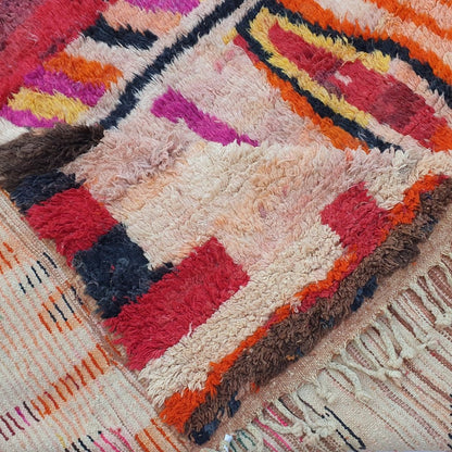 Nssala - MOROCCAN BOUJAD RUG | Large Berber Colorful Area Rug for living room Handmade Authentic Wool | 13'5x10'2 Ft | 413x310 cm - OunizZ