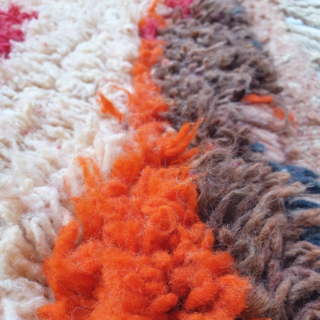 Nssala - MOROCCAN BOUJAD RUG | Large Berber Colorful Area Rug for living room Handmade Authentic Wool | 13'5x10'2 Ft | 413x310 cm - OunizZ