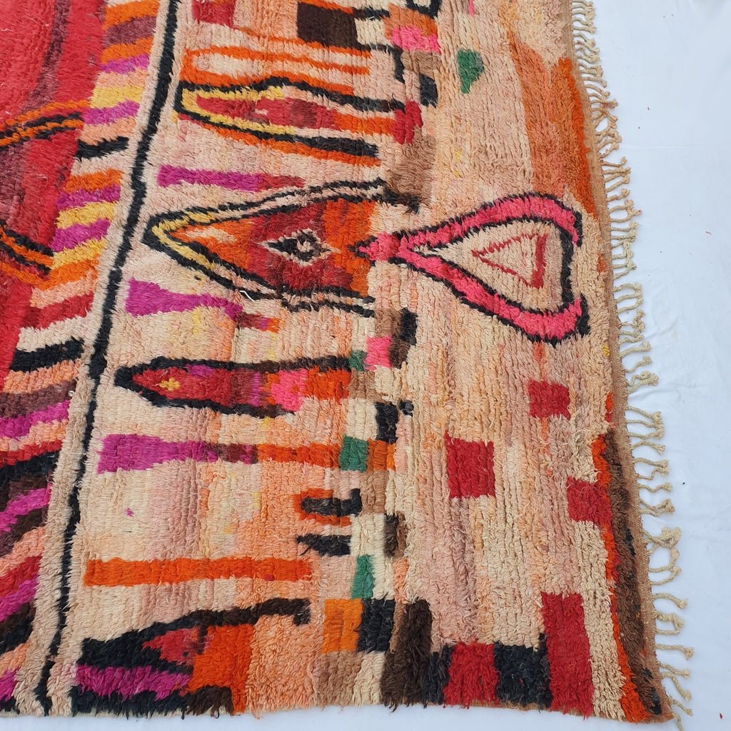 Nssala - MOROCCAN BOUJAD RUG | Large Berber Colorful Area Rug for living room Handmade Authentic Wool | 13'5x10'2 Ft | 413x310 cm - OunizZ