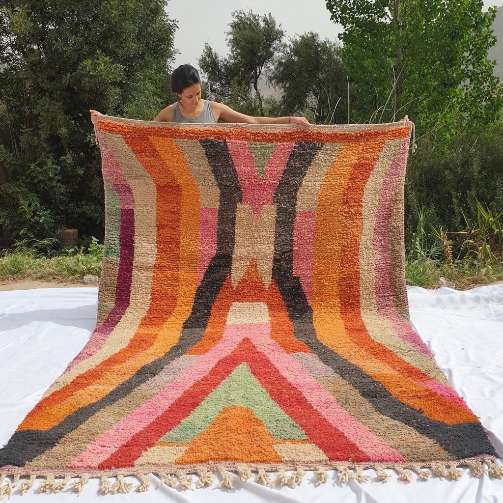 NUMADYA | 9'5x6'5 Ft | 3x2 m | Moroccan Colorful Rug | 100% wool handmade - OunizZ