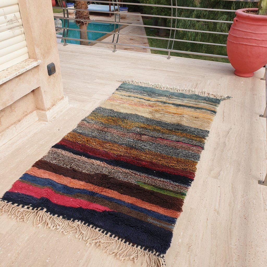 OUNS | 7x3'8 Ft | 2,1x1,2 m | Moroccan Beni Mrirt Rug | 100% wool handmade - OunizZ