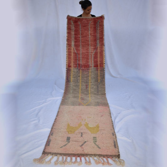 RADIYA Runner | 10x2'5 Ft | 3x0,7 m | Moroccan Colorful Rug | 100% wool handmade - OunizZ