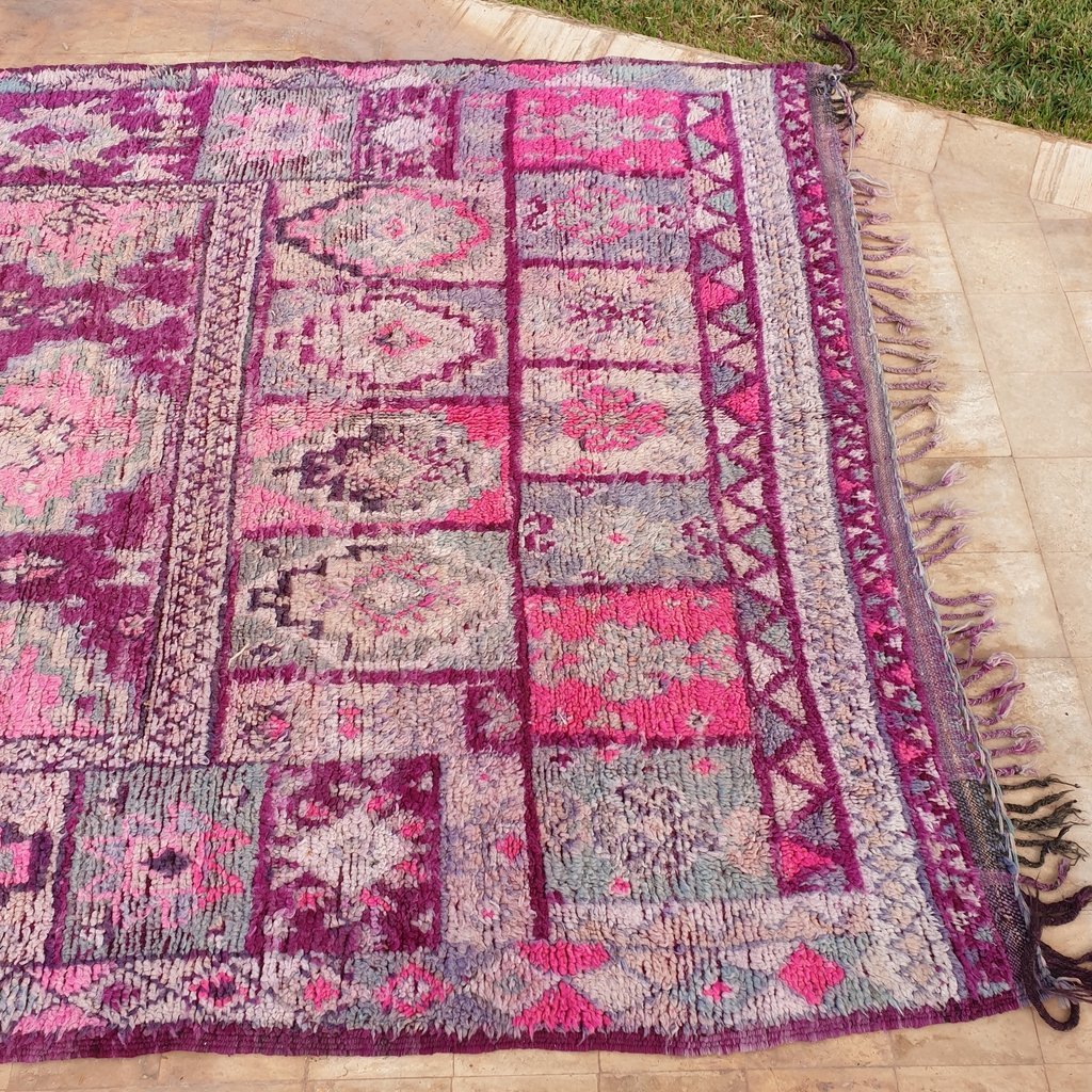 RAND | 13'6x7 Ft | 4x2,2 m | Moroccan VINTAGE Colorful Rug | 100% wool handmade - OunizZ