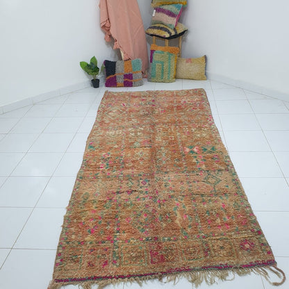 RASQ | 9'7x4'6 Ft | 3x1,4 m | Moroccan VINTAGE Colorful Rug | 100% wool handmade - OunizZ