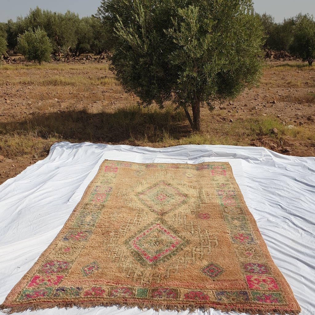 RAWAA | 10'3x6'1 Ft | 3,15x1,86 m | Moroccan VINTAGE Colorful Rug | 100% wool handmade - OunizZ