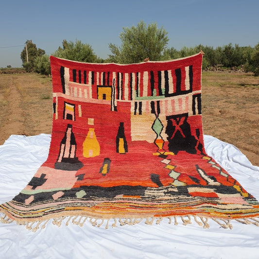 RAWNA| Boujaad Rug 13'2x9'5 Ft | 4x3 m | 100% wool handmade in Morocco - OunizZ