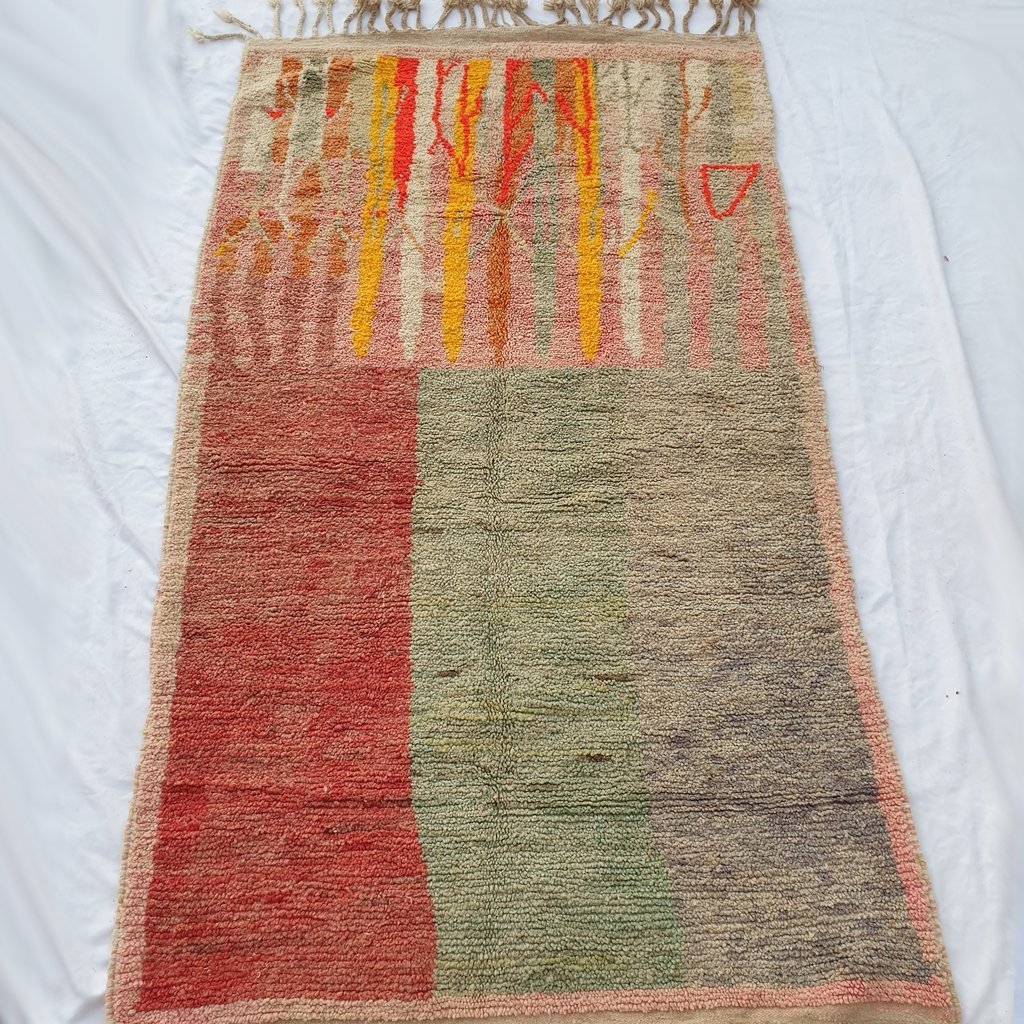 RKIK | 9x5 Ft | 2,8x1,6 m | Moroccan Colorful Rug | 100% wool handmade - OunizZ