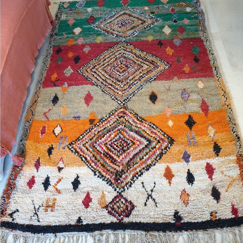 ROMAC | 9'2x5'9 Ft | 2,80x1,80 m | Moroccan Colorful Rug | 100% wool handmade - OunizZ