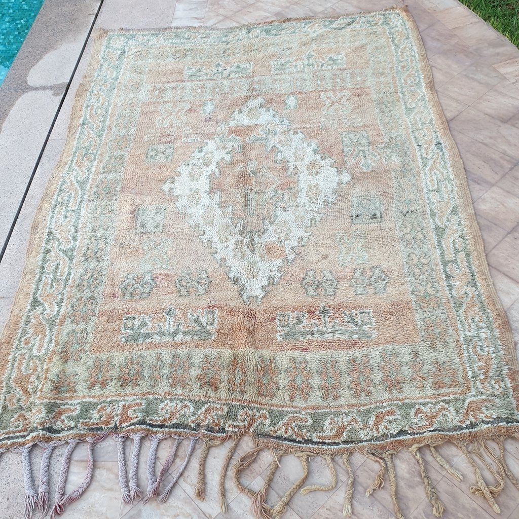 SABY | 9x6'3 Ft | 2,71x1,93 m | Moroccan VINTAGE Colorful Rug | 100% wool handmade - OunizZ