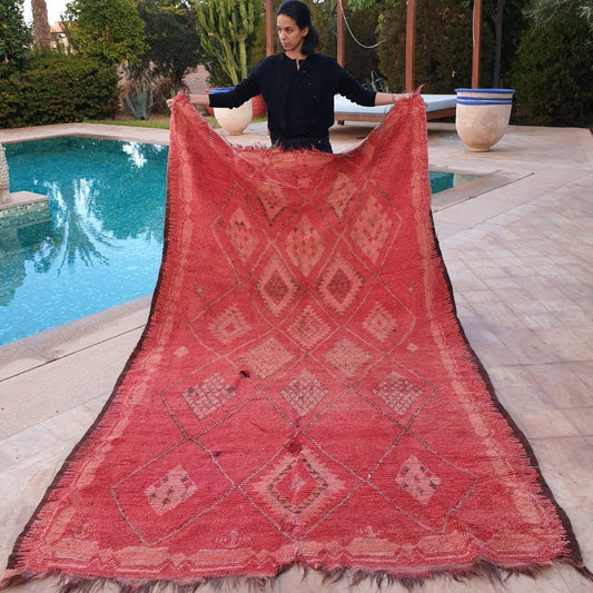 SALYN | 9'8x5'7 Ft | 3x1,73 m | Moroccan VINTAGE Colorful Rug | 100% wool handmade - OunizZ