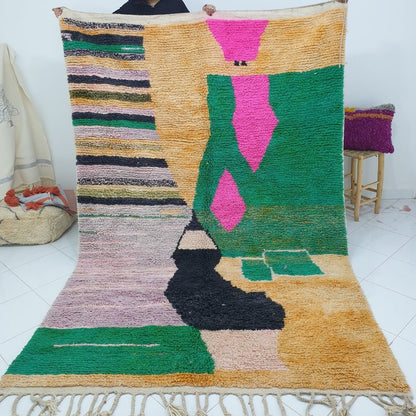 SIBRIK | 10x6'6 Ft | 3x2 m | Moroccan Colorful Rug | 100% wool handmade - OunizZ