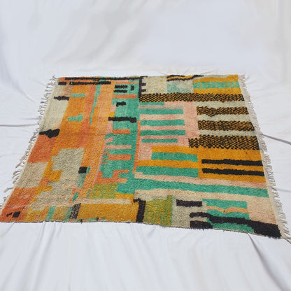 SIMIGRANA | 9'3x8' Ft | 2,83x2,43 m | Moroccan Colorful Rug | 100% wool handmade - OunizZ