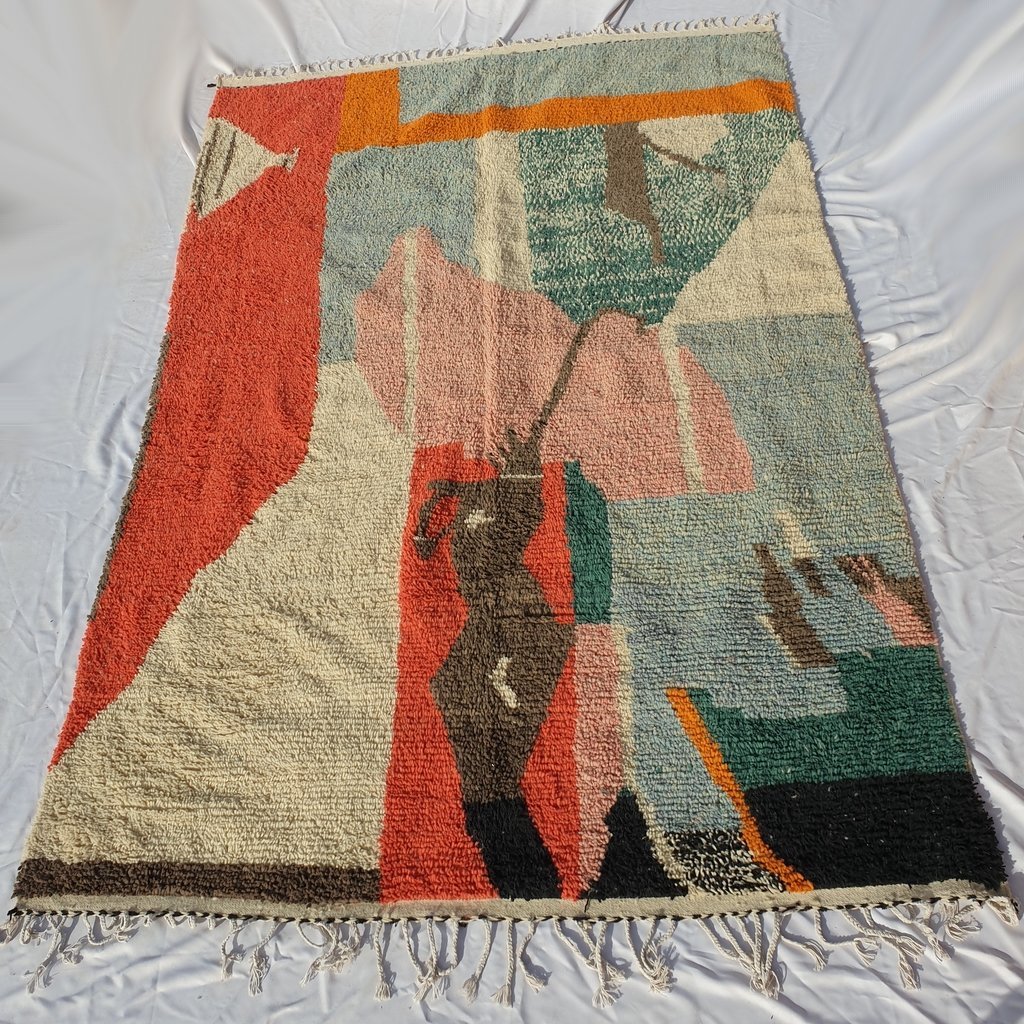 SIMILISOUDA | 10'3x6'8 Ft | 3x2 m | Moroccan Colorful Rug | 100% wool handmade - OunizZ