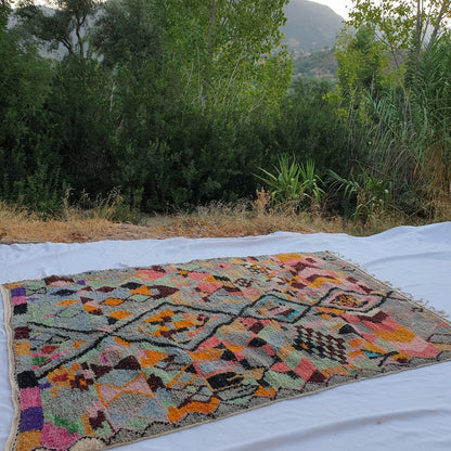 TALTA | 8'5x5'5 Ft | 2,6x1,7 m | Moroccan Colorful Rug | 100% wool handmade - OunizZ