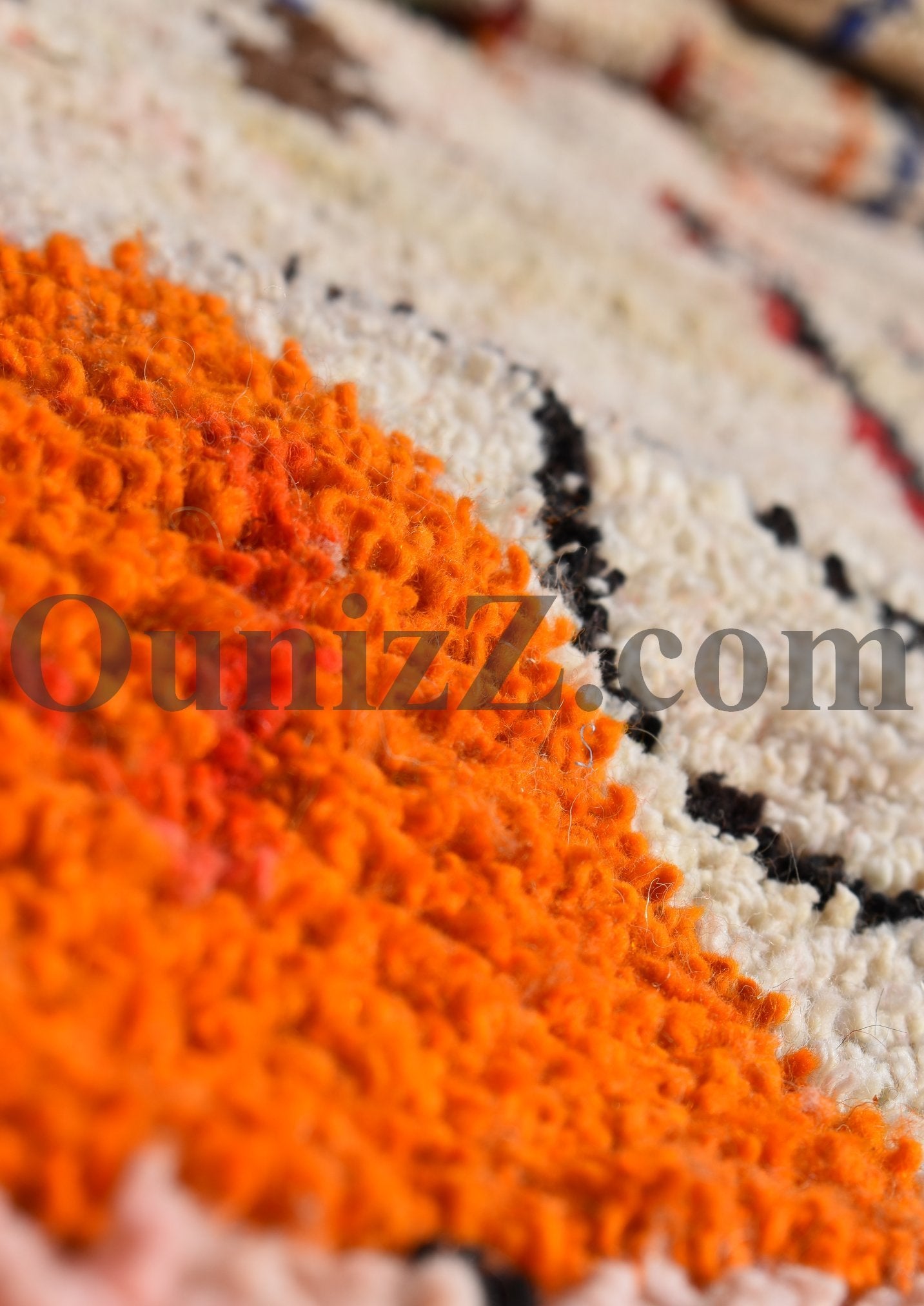 TARLOUA | Azilal White Rug | 100% wool handmade in Morocco - OunizZ