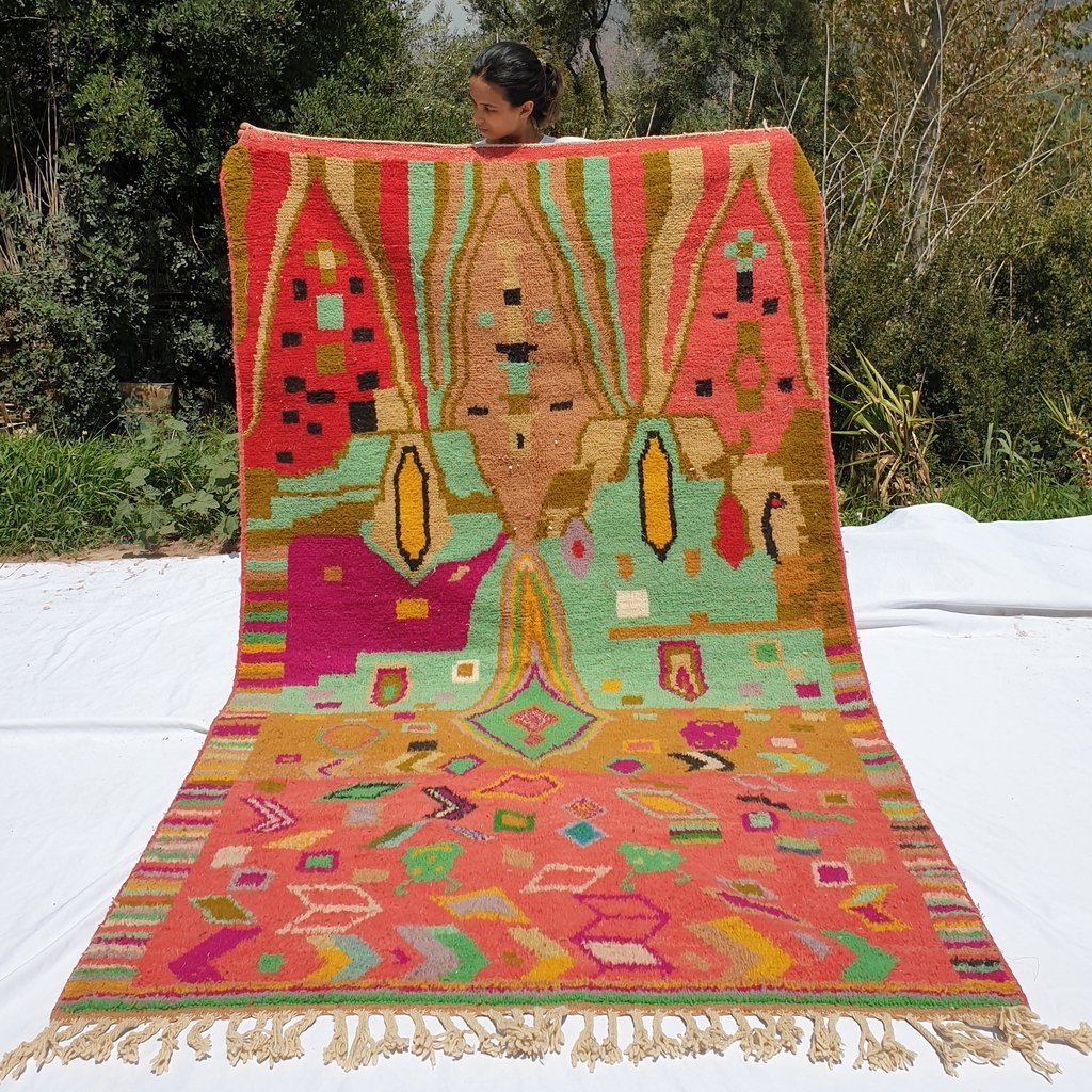 TINI | 8'8x5 Ft | 2,5x1,5 m | Moroccan Colorful Rug | 100% wool handmade - OunizZ