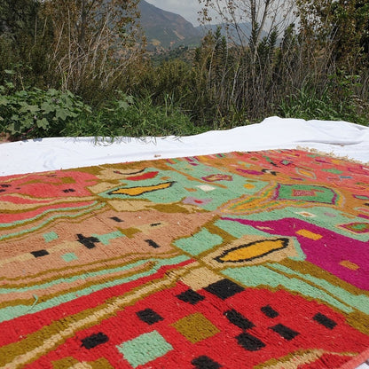 TINI | 8'8x5 Ft | 2,5x1,5 m | Moroccan Colorful Rug | 100% wool handmade - OunizZ