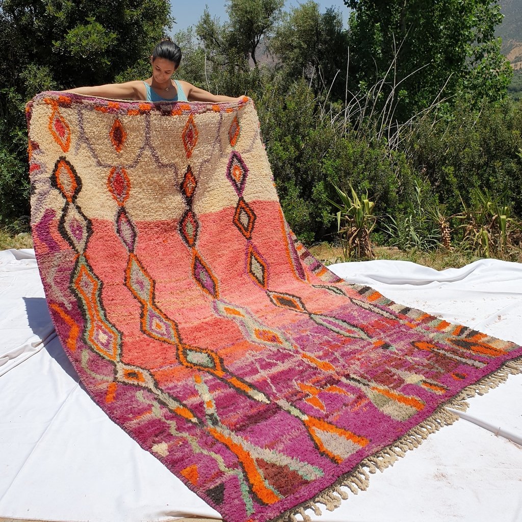 UZZAL | 9'6x6'6 Ft | 3x2 m | Moroccan Colorful Rug | 100% wool handmade - OunizZ